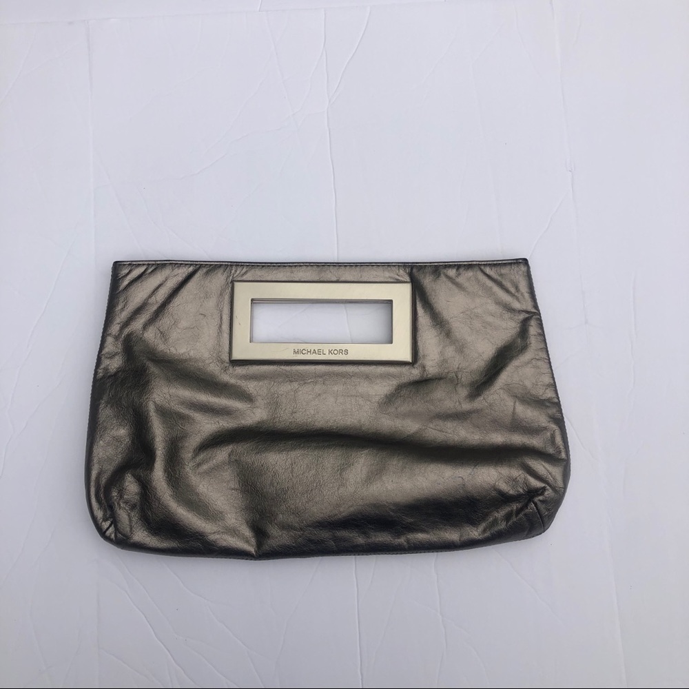 Michael Kors Silver Clutch, Preowned